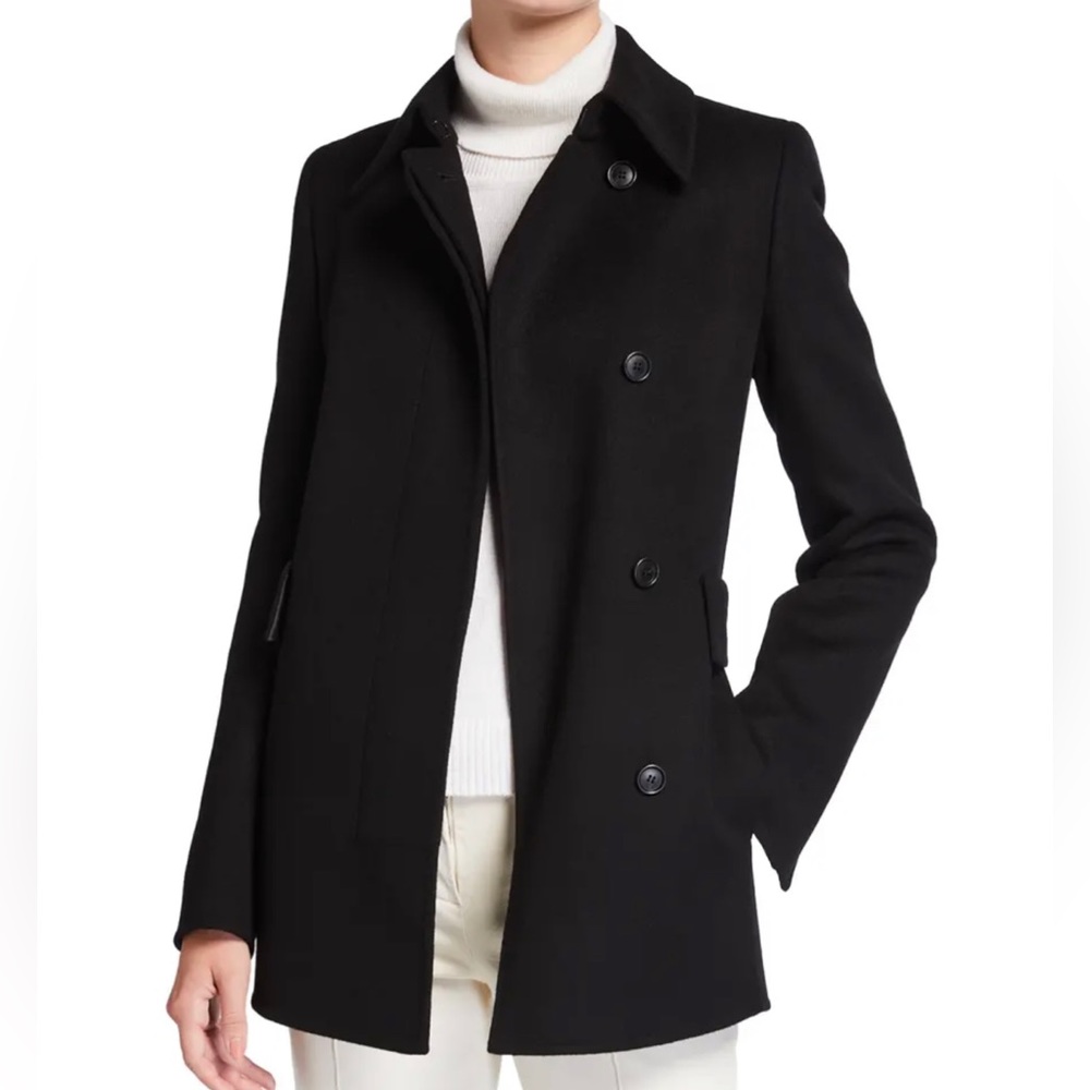 AKRIS BLACK CASHMERE JACKET SIZE US 10